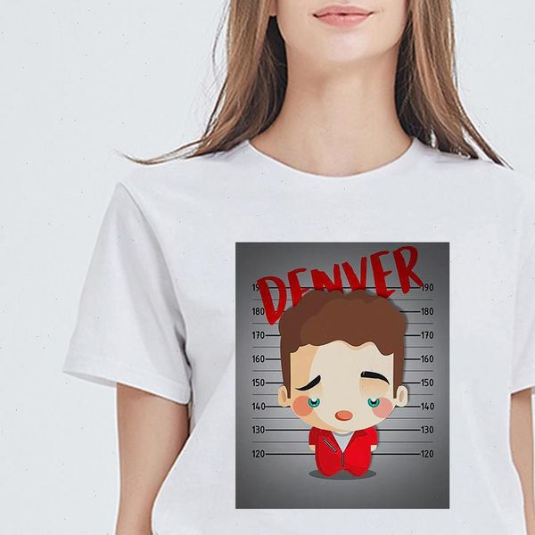 house of paper vestidos la casa de papel t shirt short sleeve letter denver print plus size vogue casual summer tee, White
house of paper vestidos la casa de papel t shirt short sleeve letter denver print plus size vogue casual summer tee, White