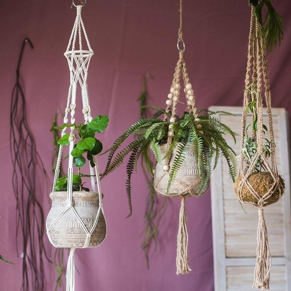 planters & pots 1pc hanging pot rope macrame plant flower holder basket hanger home vertical garden balcony decoration
planters & pots 1pc hanging pot rope macrame plant flower holder basket hanger home vertical garden balcony decoration