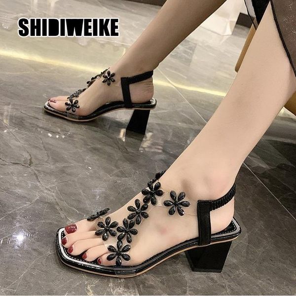 sandals women summer fashion pvc flowers girl style high heels open toe elastic band breathable shoes va561, Black
sandals women summer fashion pvc flowers girl style high heels open toe elastic band breathable shoes va561, Black