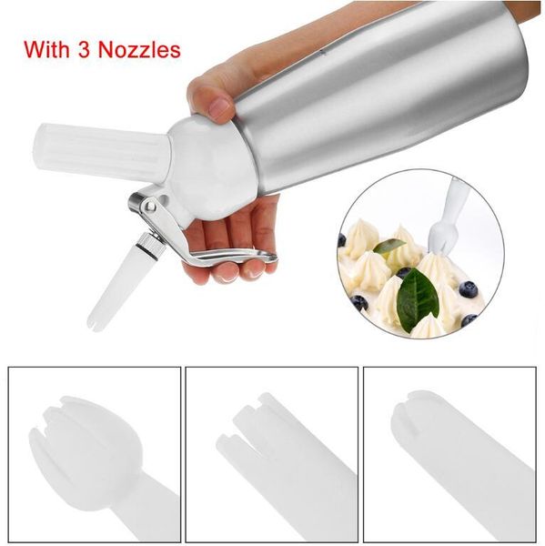 500ml n2o dispenser tools coffee dessert sauces butter whipper aluminium alloy cream foam maker cake tool sea shippin
500ml n2o dispenser tools coffee dessert sauces butter whipper aluminium alloy cream foam maker cake tool sea shippin
