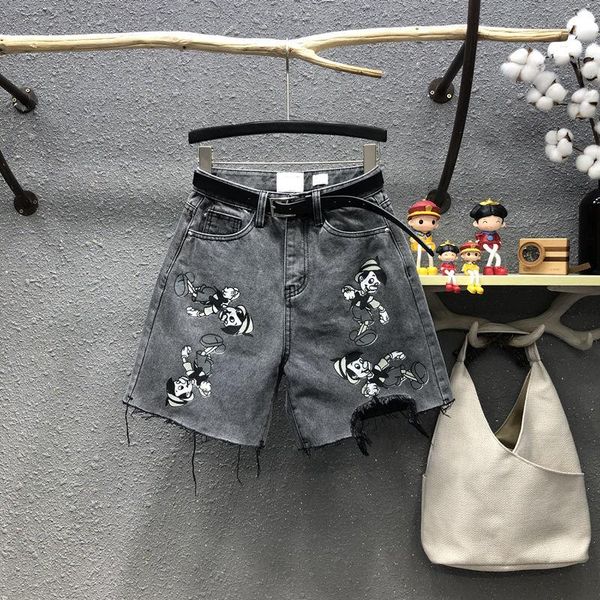 women's jeans korea-style cartoon printing women knee-length summer high waist hole wide leg shorts smoky gray straight denim, Blue
women's jeans korea-style cartoon printing women knee-length summer high waist hole wide leg shorts smoky gray straight denim, Blue