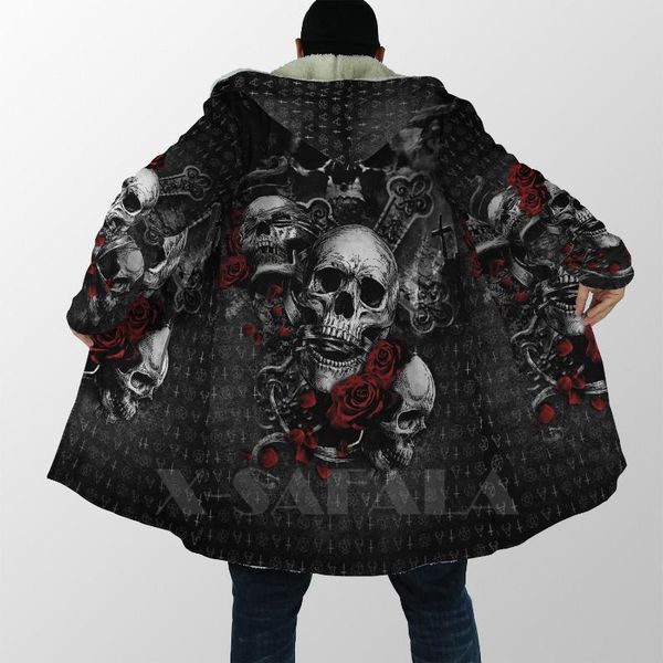 men's wool & blends satanic skull tattoo grim reaper girl all over 3d printed thick warm hooded cloak for men windproof fleece casual, Black
men's wool & blends satanic skull tattoo grim reaper girl all over 3d printed thick warm hooded cloak for men windproof fleece casual, Black