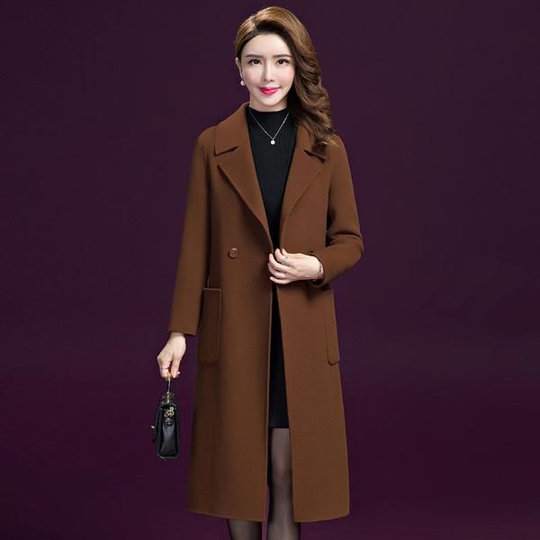 women's wool & blends wywan 2021 women coat outerwear winter clothing fashion warm woolen female elegant double breasted, Black
women's wool & blends wywan 2021 women coat outerwear winter clothing fashion warm woolen female elegant double breasted, Black