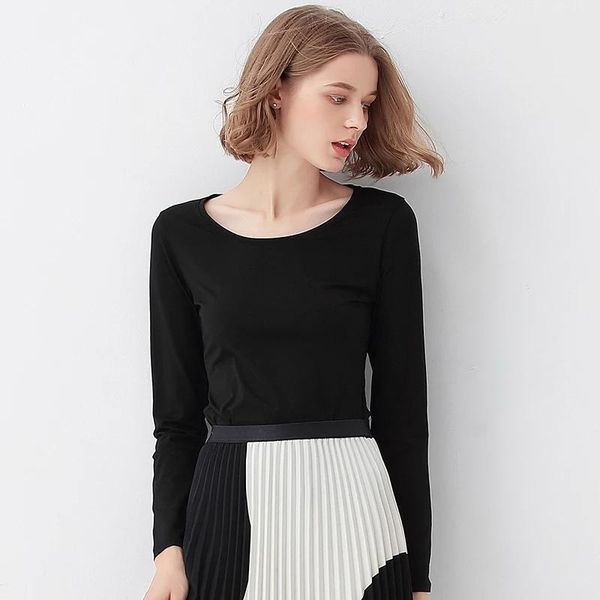 women's t-shirt slim white gothic black spring elastic thick thermal t shirt high street office lady basic light fleece tee shirts top
women's t-shirt slim white gothic black spring elastic thick thermal t shirt high street office lady basic light fleece tee shirts top