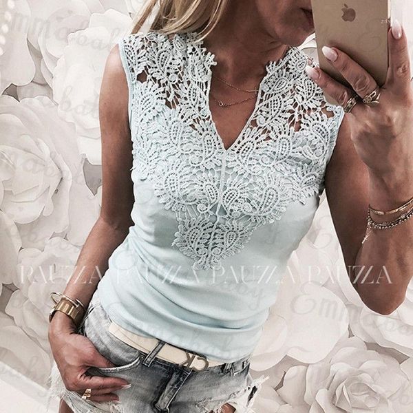 women's blouses & shirts women summer lace vest sleeveless blouse casual v neck, White
women's blouses & shirts women summer lace vest sleeveless blouse casual v neck, White