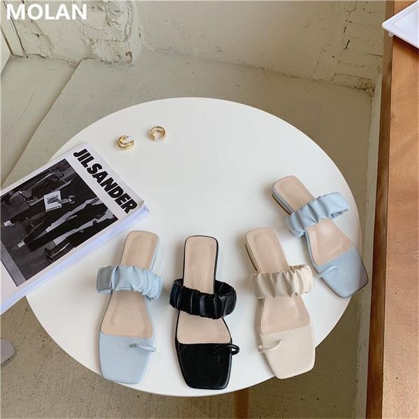 slippers molan brand designer 2021 summer fashion pleated leather flat socofy slip on loafers mules flip flops beach shoes, Black
slippers molan brand designer 2021 summer fashion pleated leather flat socofy slip on loafers mules flip flops beach shoes, Black