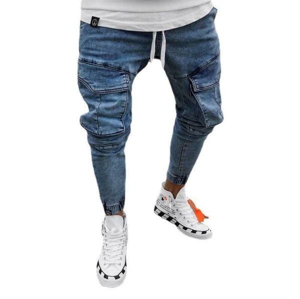 men's jeans men drawstring pocket long denim stretchy pencil pants skinny fashion solid colour pockets summer 2021 casual trousers, Blue
men's jeans men drawstring pocket long denim stretchy pencil pants skinny fashion solid colour pockets summer 2021 casual trousers, Blue