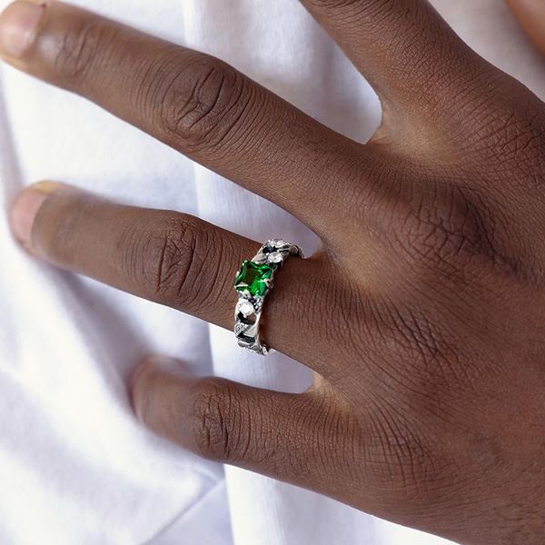 cluster rings s925 cuban ling ring grgr fashion brand sterling silver link chain green stone male hip hop female, Golden;silver
cluster rings s925 cuban ling ring grgr fashion brand sterling silver link chain green stone male hip hop female, Golden;silver