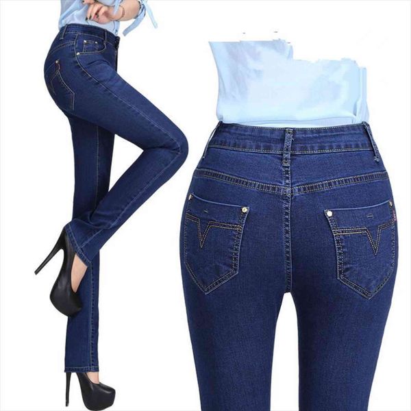 fashion pencil pants women jean high waist slim elastic skinny trousers fit lady plus size 36, Blue
fashion pencil pants women jean high waist slim elastic skinny trousers fit lady plus size 36, Blue