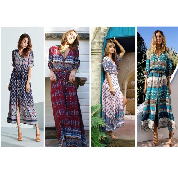 party dresses s-5xl bohemia maxi woman print dress female v-neck summer beach vestidos women loose floral retro long, White;black
party dresses s-5xl bohemia maxi woman print dress female v-neck summer beach vestidos women loose floral retro long, White;black