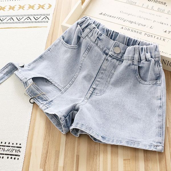 shorts 2021 summer baby girls wash high-waisted denim, Black