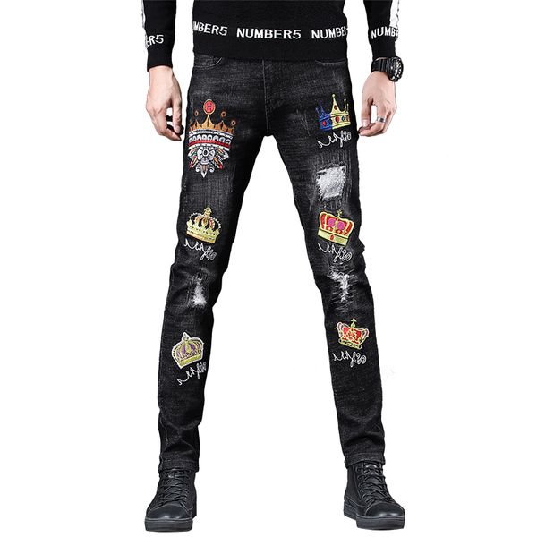 New Male Crown Personality Jeans Embroidered Flower Wormholes Denim Strain Chinese Style Retro Winter Pants 2022 Dpxo, Blue
New Male Crown Personality Jeans Embroidered Flower Wormholes Denim Strain Chinese Style Retro Winter Pants 2022 Dpxo, Blue
