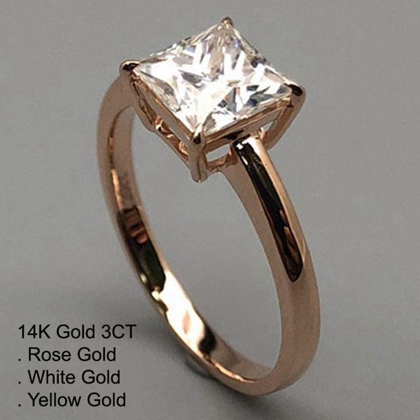 cluster rings 14k rose gold 3 moissanite diamond ring women princess cut square wedding party engagement anniversary ct d color, Golden;silver
cluster rings 14k rose gold 3 moissanite diamond ring women princess cut square wedding party engagement anniversary ct d color, Golden;silver
