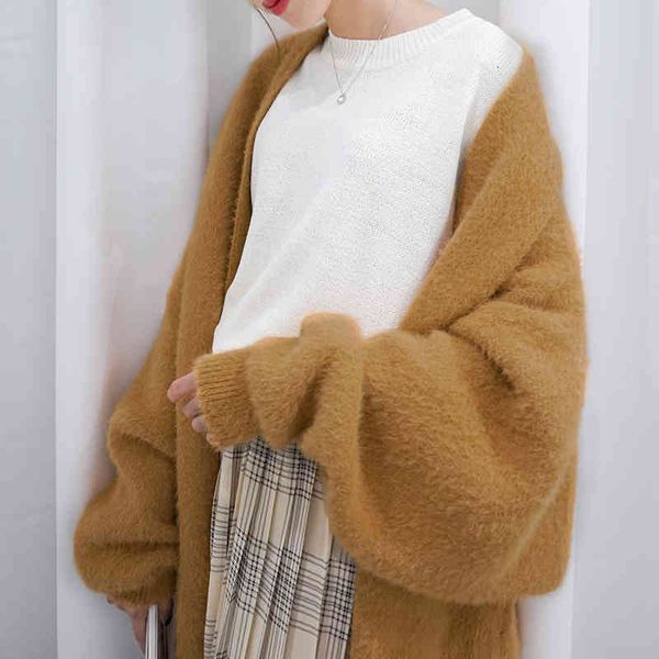 women's jackets female cardigan with fake veet, long coat open front and big, casual fashion for 2021 women., Black;brown
women's jackets female cardigan with fake veet, long coat open front and big, casual fashion for 2021 women., Black;brown