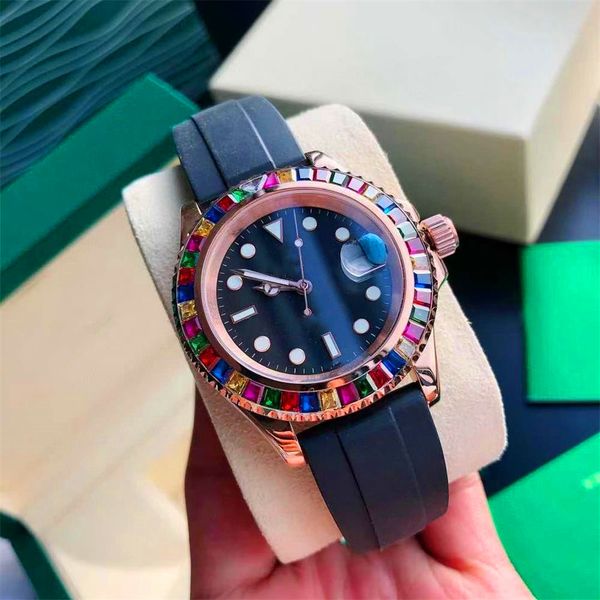 master designed fully automatic mechanical watch, colorful diamond dial, calendar, comfortable rubber strap, sapphire glass, star business h, Slivery;brown
master designed fully automatic mechanical watch, colorful diamond dial, calendar, comfortable rubber strap, sapphire glass, star business h, Slivery;brown