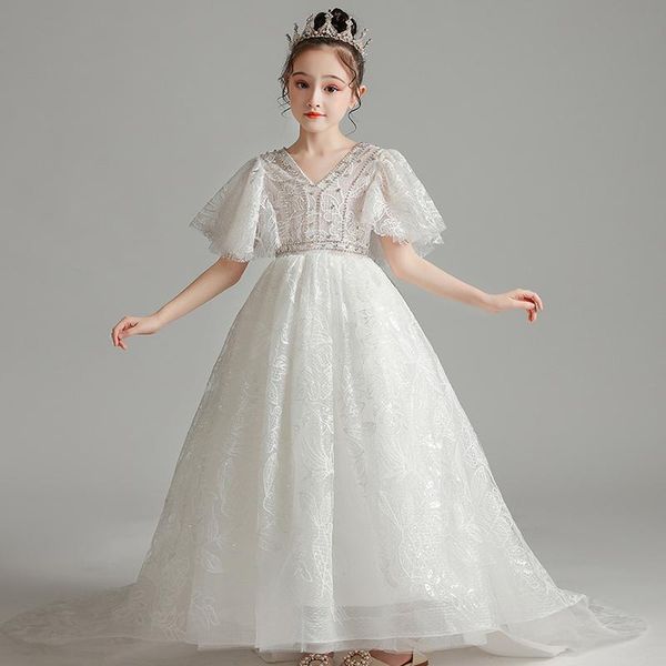 girl's dresses flower girl short sequined embroidery v-neck crystal princess floor-length white tulle beading lace kids party gown h291, Red;yellow
girl's dresses flower girl short sequined embroidery v-neck crystal princess floor-length white tulle beading lace kids party gown h291, Red;yellow