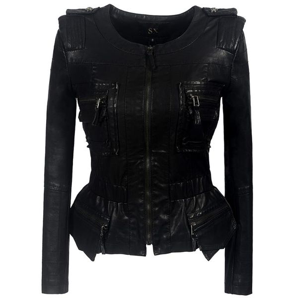women's jackets rosetic gothic pu jacket women 2021 fall winter leather plus size 6xl ruffle hem fashion slim female goth casual coat, Black;brown
women's jackets rosetic gothic pu jacket women 2021 fall winter leather plus size 6xl ruffle hem fashion slim female goth casual coat, Black;brown