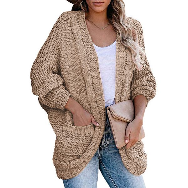 2021 new women autumn cardigan sweater winter solid casual long coats oversize batwing sleeve knitted cardigans 3o8v, White;black
2021 new women autumn cardigan sweater winter solid casual long coats oversize batwing sleeve knitted cardigans 3o8v, White;black