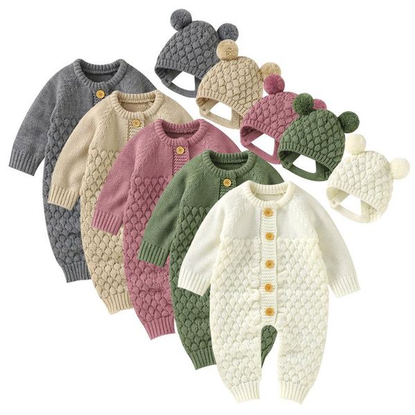 jumpsuits born baby winter clothes knitted boys girls rompers long sleeve clothing sweater jumpsuit hats costumes 2pcs, Blue
jumpsuits born baby winter clothes knitted boys girls rompers long sleeve clothing sweater jumpsuit hats costumes 2pcs, Blue