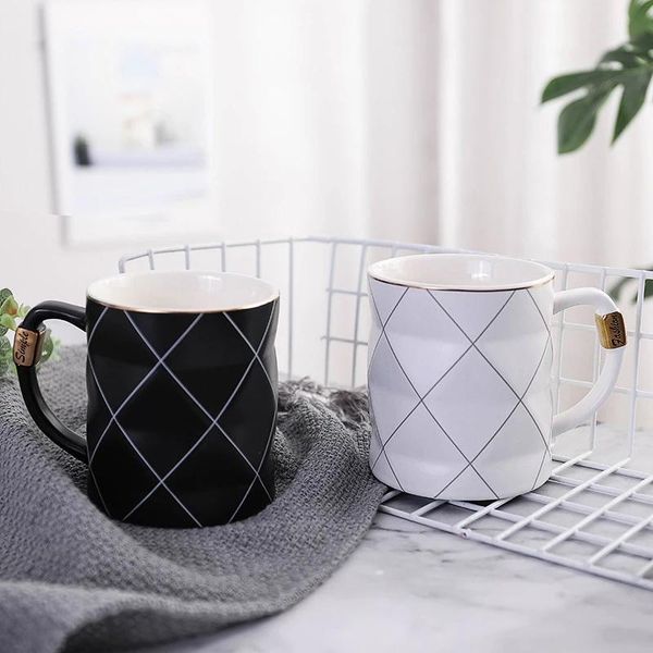 mugs 450ml nordic golden black and white grid geometry ceramic coffee mug porcelain juice drinking cup milk tea
mugs 450ml nordic golden black and white grid geometry ceramic coffee mug porcelain juice drinking cup milk tea
