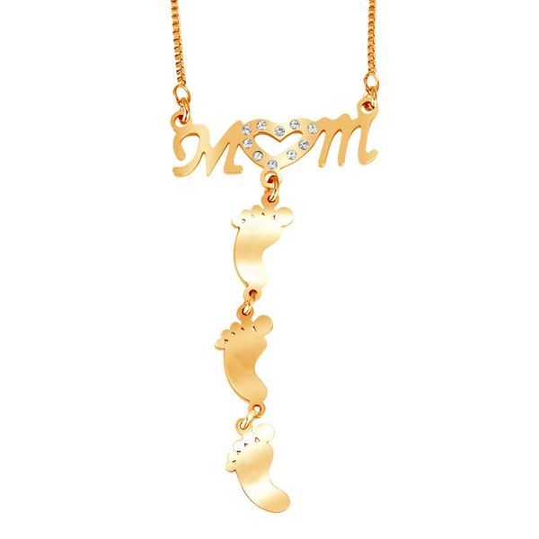 pendant necklaces women's fashion party metal vertical baby feet letter necklace with birthstones for mother's day gifts jewelry, Silver
pendant necklaces women's fashion party metal vertical baby feet letter necklace with birthstones for mother's day gifts jewelry, Silver