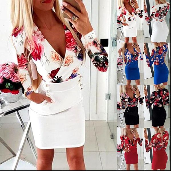 s 3xl autumn women flower printed cross v neck high waist long sleeve slim elegant dress drop shipping, Black;gray
s 3xl autumn women flower printed cross v neck high waist long sleeve slim elegant dress drop shipping, Black;gray
