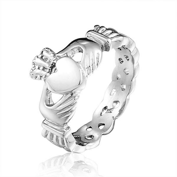 cluster rings women's silver color stainless steel lrish claddagh promise friendship band ring, Golden;silver
cluster rings women's silver color stainless steel lrish claddagh promise friendship band ring, Golden;silver