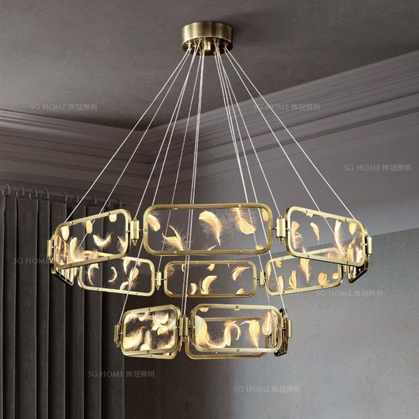 all copper luxury feather chandelier living room restaurant light in the bedroom post-modern creative designer
all copper luxury feather chandelier living room restaurant light in the bedroom post-modern creative designer