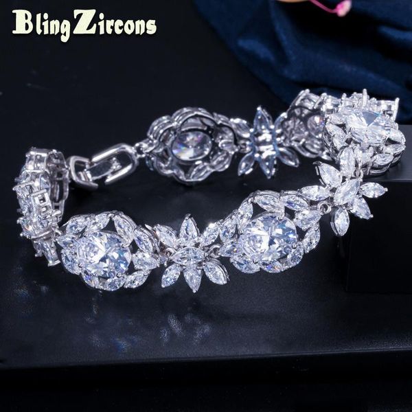 link, chain blingzircons luxury cubic zirconia big oval stone sterling silver 925 flower wedding bracelets bangles women jewelry b158, Black
link, chain blingzircons luxury cubic zirconia big oval stone sterling silver 925 flower wedding bracelets bangles women jewelry b158, Black