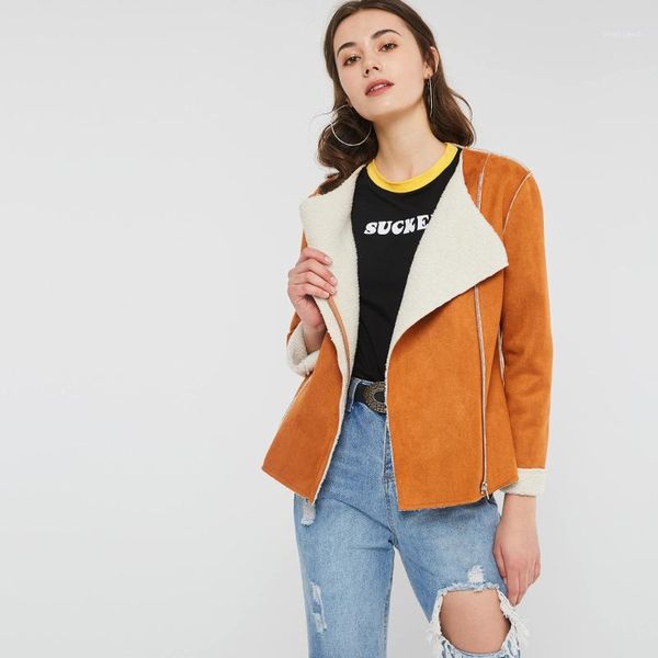 women's jackets fashion suede women autumn winter thicken faux leather coat zipper streetwear girl warm casual outerwear, Black;brown
women's jackets fashion suede women autumn winter thicken faux leather coat zipper streetwear girl warm casual outerwear, Black;brown