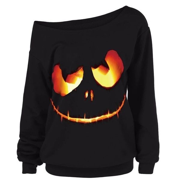 2021 new style halloween printed off-shoulder long-sleeved loose and plus-sized women's clothes for h122, Black
2021 new style halloween printed off-shoulder long-sleeved loose and plus-sized women's clothes for h122, Black