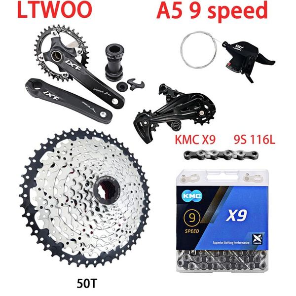 bike derailleurs ltwoo 9 speed bicycle groupset mtb cassette shifter rear derailleur mountain single crankset system kmc x9 chain group set
bike derailleurs ltwoo 9 speed bicycle groupset mtb cassette shifter rear derailleur mountain single crankset system kmc x9 chain group set