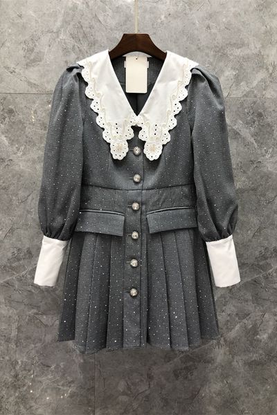 lantern sleeve rhinestone plaid french dress womens autumn european goods new age-reducing short skirt 9q, White;black
lantern sleeve rhinestone plaid french dress womens autumn european goods new age-reducing short skirt 9q, White;black