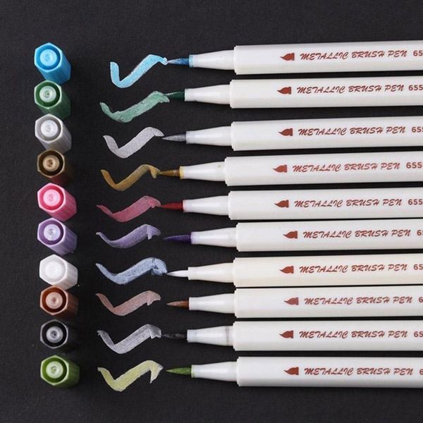 highlighters 10 colors metallic highlighter marker pens diy scrapbooking crafts card making brush/ round head for drawing art supplies, Black;red
highlighters 10 colors metallic highlighter marker pens diy scrapbooking crafts card making brush/ round head for drawing art supplies, Black;red