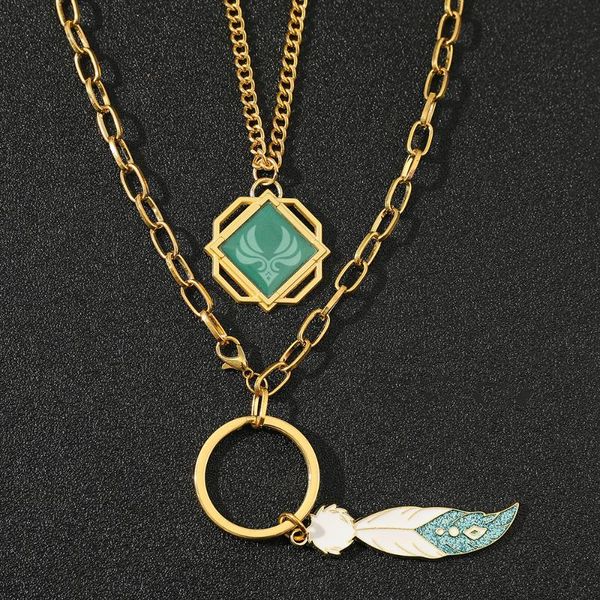 pendant necklaces genshin impact venti barbatos necklace god's eye wind luminous shining double creative jewelry, Silver
pendant necklaces genshin impact venti barbatos necklace god's eye wind luminous shining double creative jewelry, Silver