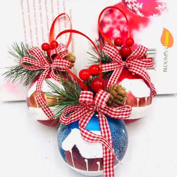 party decoration christmas ball ornaments, cute winter snow globe with plaid bow red berries and pine cones for xmas tree
party decoration christmas ball ornaments, cute winter snow globe with plaid bow red berries and pine cones for xmas tree