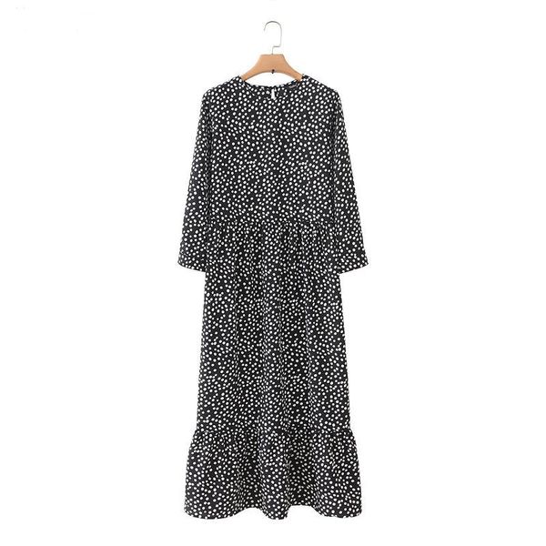 casual dresses vadim women black dots print maxi dress pleated three quarter sleeve female straight chic ankle length vestidos, Black;gray
casual dresses vadim women black dots print maxi dress pleated three quarter sleeve female straight chic ankle length vestidos, Black;gray