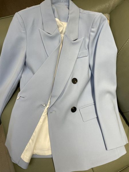 women's suits & blazers superaen 2021 autumn spring solid loose small suit college casual blue jacket woman blazer, White;black
women's suits & blazers superaen 2021 autumn spring solid loose small suit college casual blue jacket woman blazer, White;black