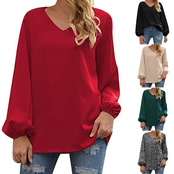 women's new fashion pullover long sleeve v-neck casual in autumn and winter 2021, White
women's new fashion pullover long sleeve v-neck casual in autumn and winter 2021, White
