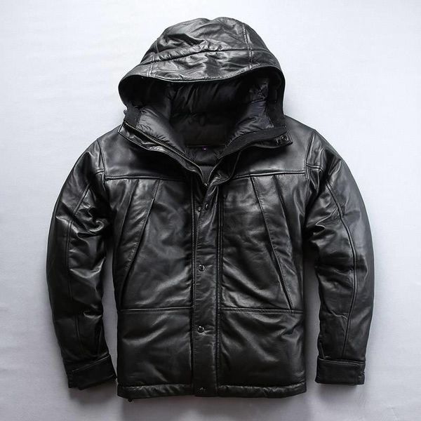men's leather & faux dhl europe size genuine sheep skin jacket super warm duck down men coat, Black
men's leather & faux dhl europe size genuine sheep skin jacket super warm duck down men coat, Black