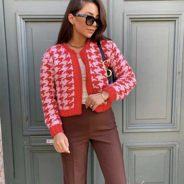 women's knits & tees woman elegant red loose houndstooth knitted cardigans 2021 autumn chic female soft short cardigan ladies plaid kni, White
women's knits & tees woman elegant red loose houndstooth knitted cardigans 2021 autumn chic female soft short cardigan ladies plaid kni, White