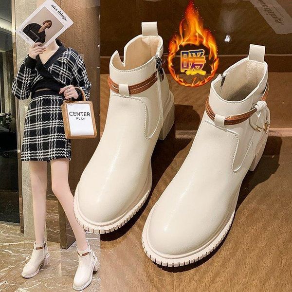 boots 2021 women ankle natural leather shoes solid color back zip mid heel cowhide upper + pigskin lining insole, Black
boots 2021 women ankle natural leather shoes solid color back zip mid heel cowhide upper + pigskin lining insole, Black