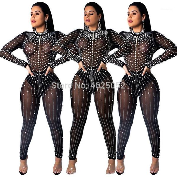 women's jumpsuits & rompers diamond and pearl sheer mesh jumpsuit women long sleeve night club party romper female sheath outfits plus, Black;white
women's jumpsuits & rompers diamond and pearl sheer mesh jumpsuit women long sleeve night club party romper female sheath outfits plus, Black;white