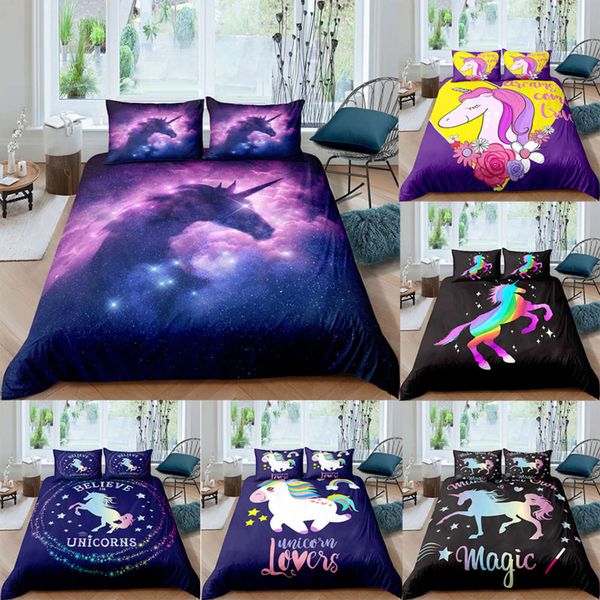 3d printed cartoon unicorn bedding set size children duvet cover comforter bed cover set soft quilt set and pillowcas
3d printed cartoon unicorn bedding set size children duvet cover comforter bed cover set soft quilt set and pillowcas