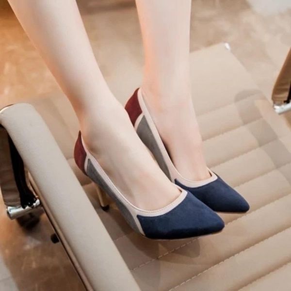 dress shoes 2021 spring and autumn fashion ladies mixed color high heels work pointed single professional wedding, Black
dress shoes 2021 spring and autumn fashion ladies mixed color high heels work pointed single professional wedding, Black