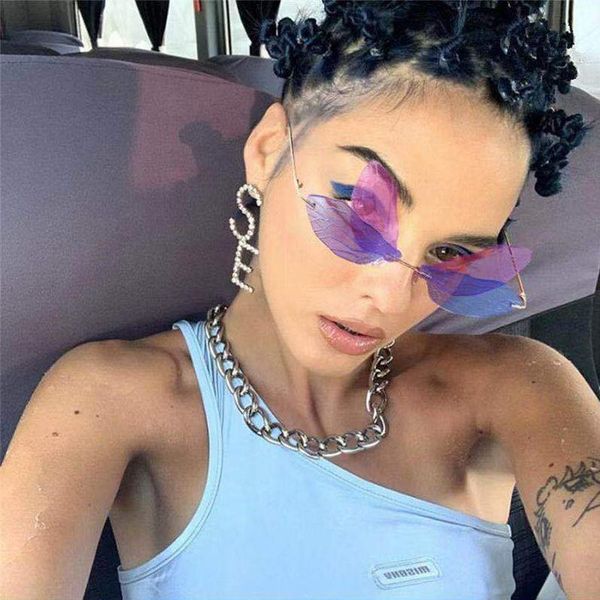sunglasses 2021 fashion rimless dragonfly wing women vintage clear ocean lens eyewear men pink yellow sun glasses shades uv400, White;black
sunglasses 2021 fashion rimless dragonfly wing women vintage clear ocean lens eyewear men pink yellow sun glasses shades uv400, White;black