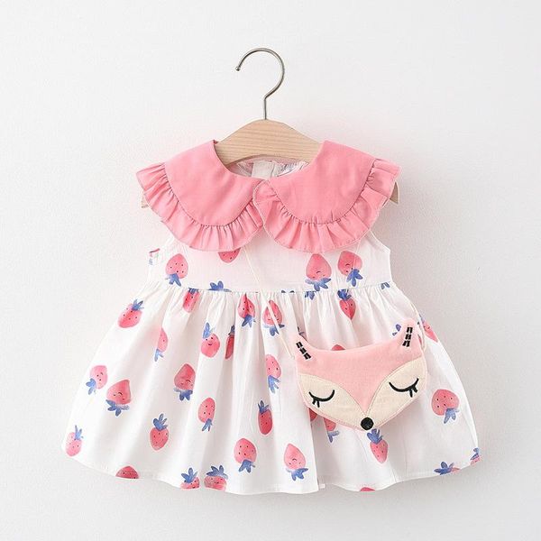 girl's dresses baby girls 2021 summer floral print clothes infant toddler born casual princess dress with cartoon bag 1 brithday, Red;yellow
girl's dresses baby girls 2021 summer floral print clothes infant toddler born casual princess dress with cartoon bag 1 brithday, Red;yellow