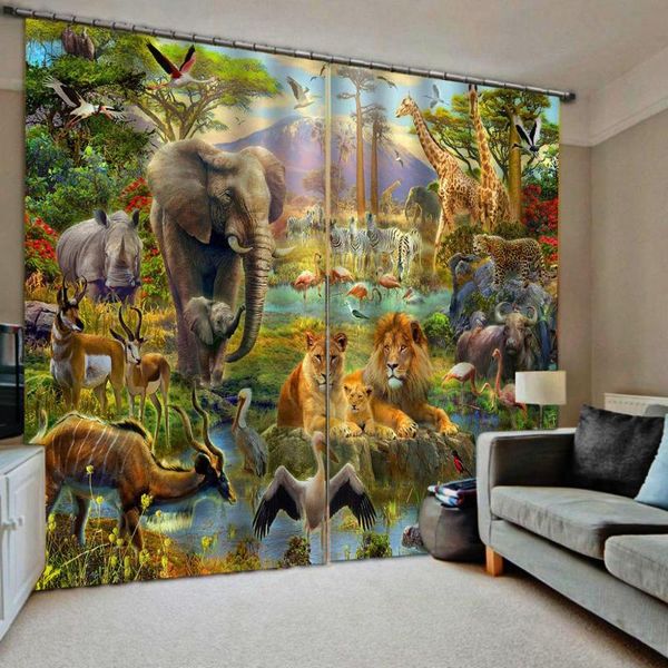 curtain & drapes animal park lion elephant curtains customized size luxury blackout 3d window for living room
curtain & drapes animal park lion elephant curtains customized size luxury blackout 3d window for living room
