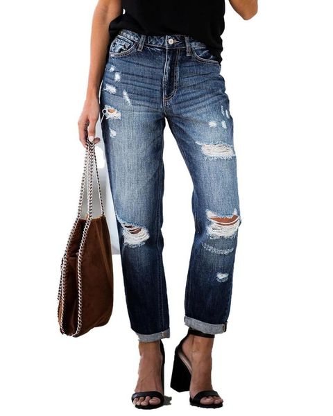 women's jeans ripped high waist retro 2021 for women mom denim pants femme boyfriend loose hole trousers ladies, Blue
women's jeans ripped high waist retro 2021 for women mom denim pants femme boyfriend loose hole trousers ladies, Blue