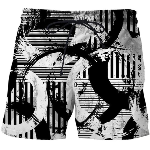 men's shorts abstract pattern 3d printed fashion swimwear beachwear belt jogging running size beach pants for men, White;black
men's shorts abstract pattern 3d printed fashion swimwear beachwear belt jogging running size beach pants for men, White;black
